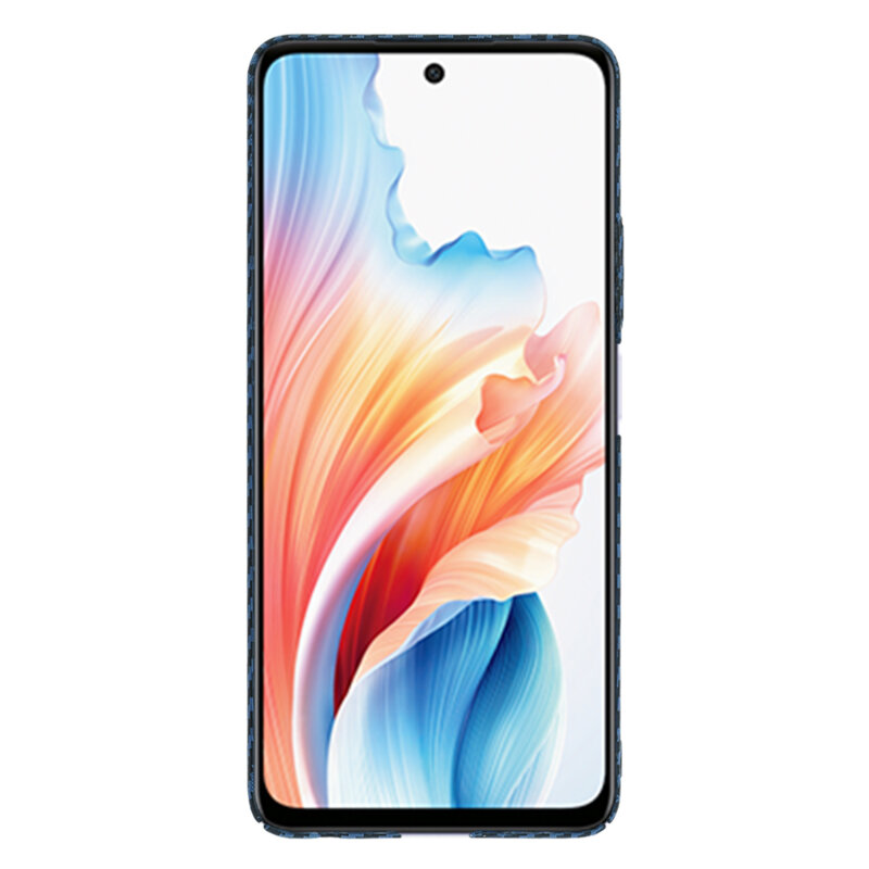 Husa Oppo A79 5G Techsuit Carbonite FiberShell, cyan