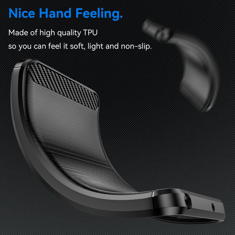 Husa iPhone 16 Techsuit Carbon Silicone, negru