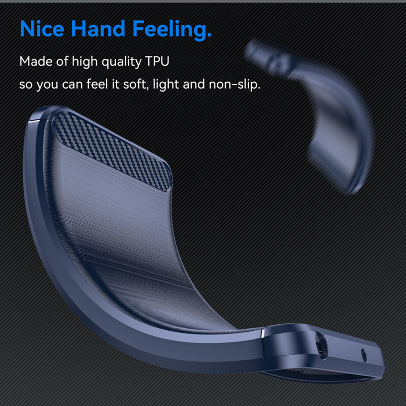 Husa iPhone 16 Techsuit Carbon Silicone, albastru