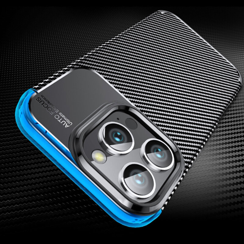 Husa iPhone 16 Pro Max Techsuit CarbonFiber, negru