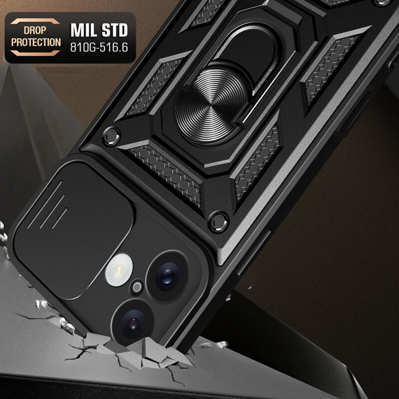 Husa iPhone 16 protectie camera Techsuit CamShield Series, albastru