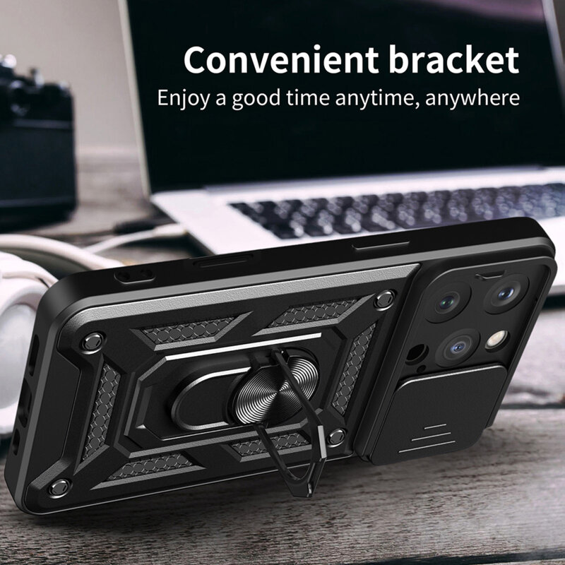 Husa iPhone 16 Pro protectie camera Techsuit CamShield Series, roz