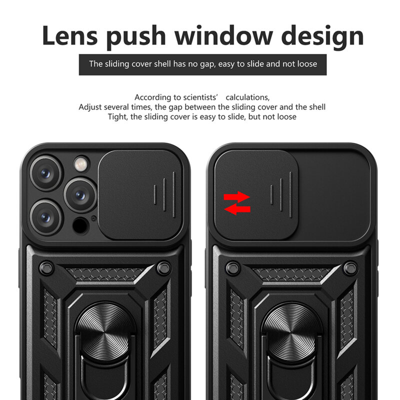 Husa iPhone 16 Pro Max protectie camera Techsuit CamShield Series, negru