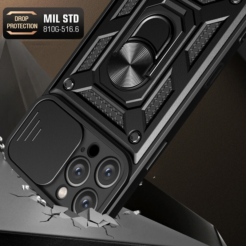 Husa iPhone 16 Pro Max protectie camera Techsuit CamShield Series, roz