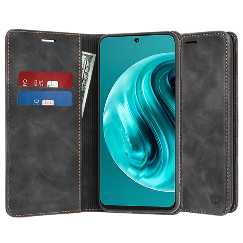 Husa piele Huawei nova 12i Techsuit Confy Cover, negru