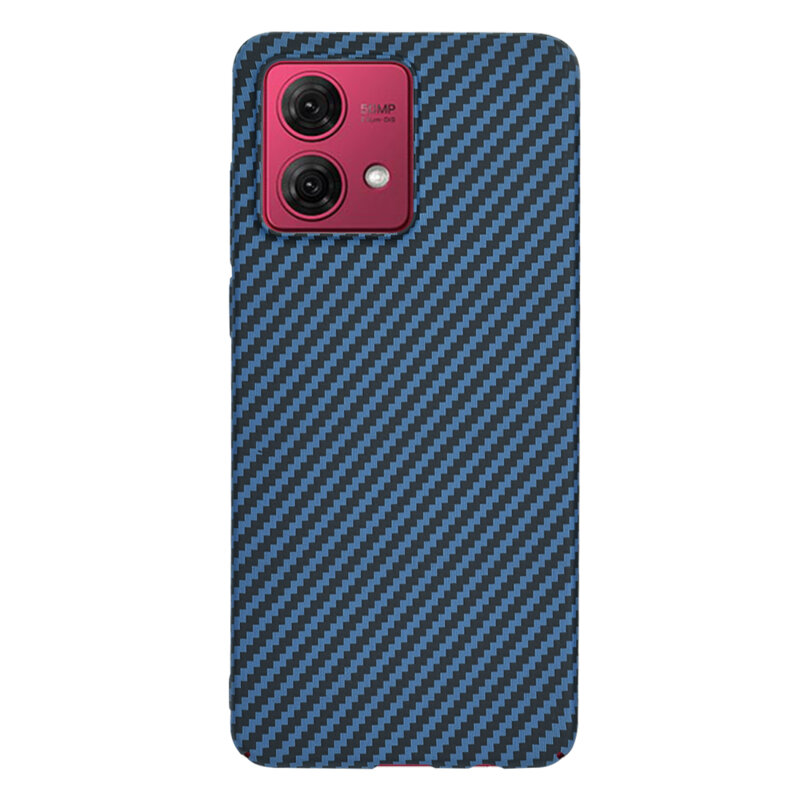 Husa Motorola Moto G84 Techsuit Carbonite FiberShell, cyan