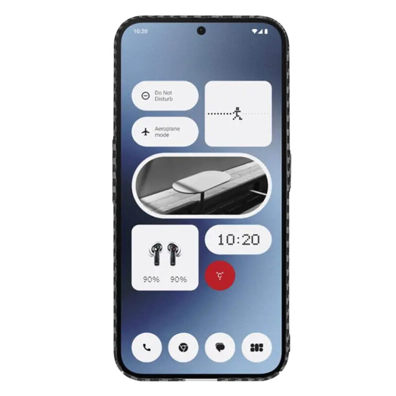 Husa Nothing Phone (2a) Techsuit Carbonite FiberShell, negru