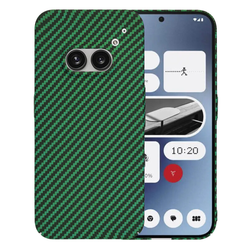 Husa Nothing Phone (2a) Techsuit Carbonite FiberShell, verde