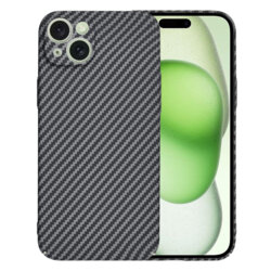 Husa iPhone 15 Plus Techsuit Carbonite FiberShell, negru
