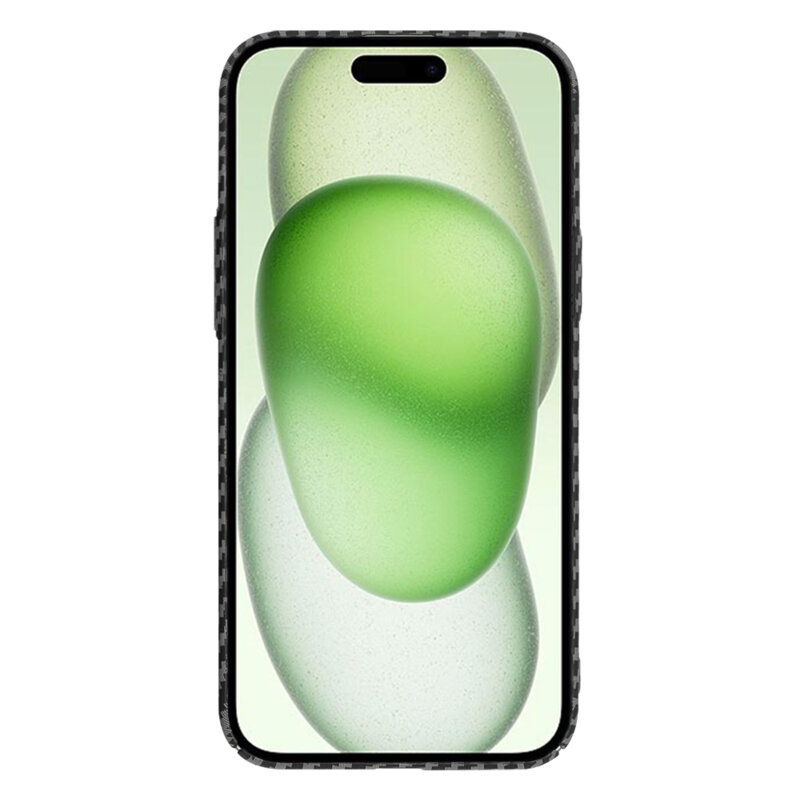 Husa iPhone 15 Plus Techsuit Carbonite FiberShell, negru
