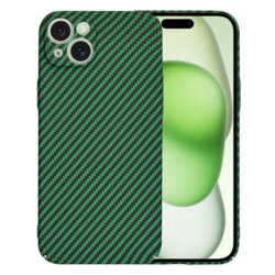 Husa iPhone 15 Plus Techsuit Carbonite FiberShell, verde