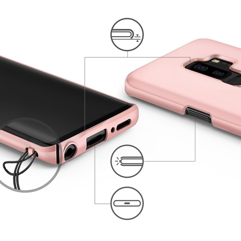 Husa Samsung Galaxy S9 Plus Ringke Slim - Peach Pink