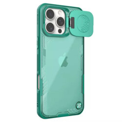 Husa iPhone 16 Pro Max Nillkin Iceblade Prop Magnetic, fara decupaj camera, verde