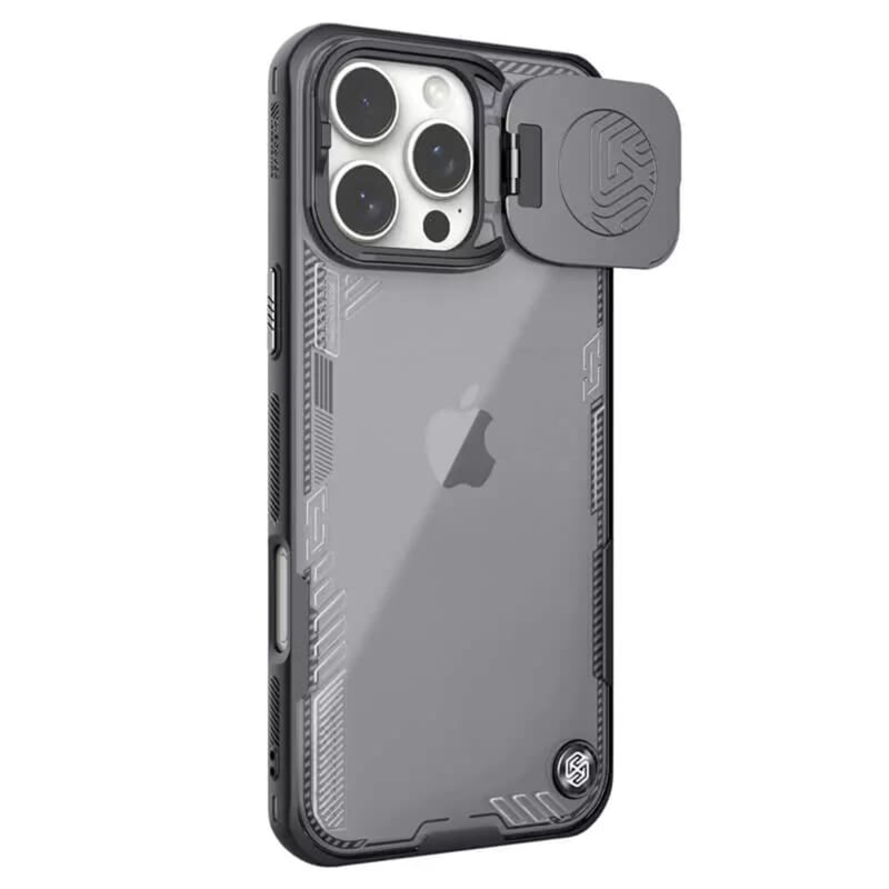 Husa iPhone 16 Pro Max Nillkin Iceblade Prop Magnetic, fara decupaj camera, negru
