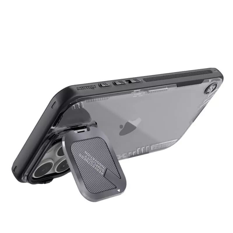 Husa iPhone 16 Pro Max Nillkin Iceblade Prop Magnetic, fara decupaj camera, negru
