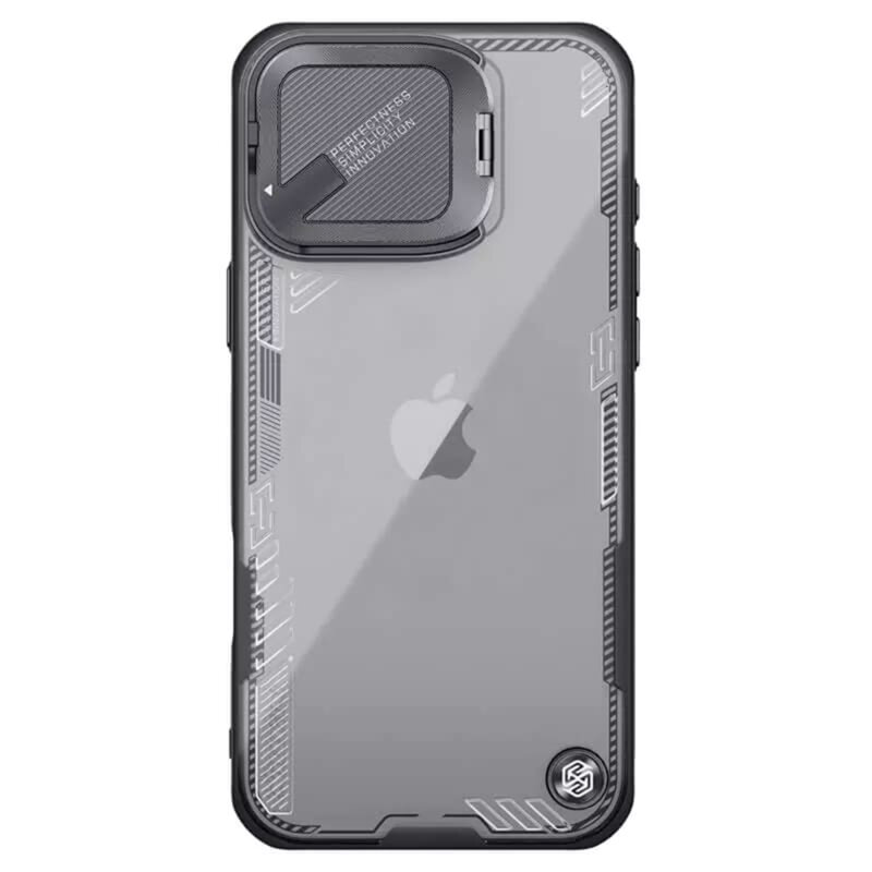 Husa iPhone 16 Pro Max Nillkin Iceblade Prop Magnetic, fara decupaj camera, negru