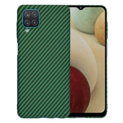 Husa Samsung Galaxy A12 Techsuit Carbonite FiberShell, verde