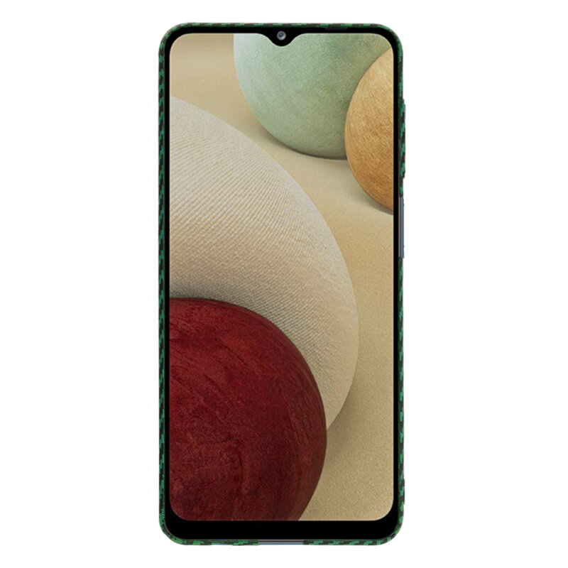 Husa Samsung Galaxy A12 Techsuit Carbonite FiberShell, verde