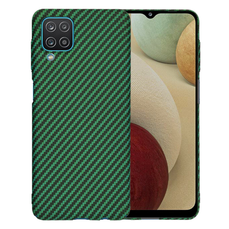 Husa Samsung Galaxy F12 Techsuit Carbonite FiberShell, verde