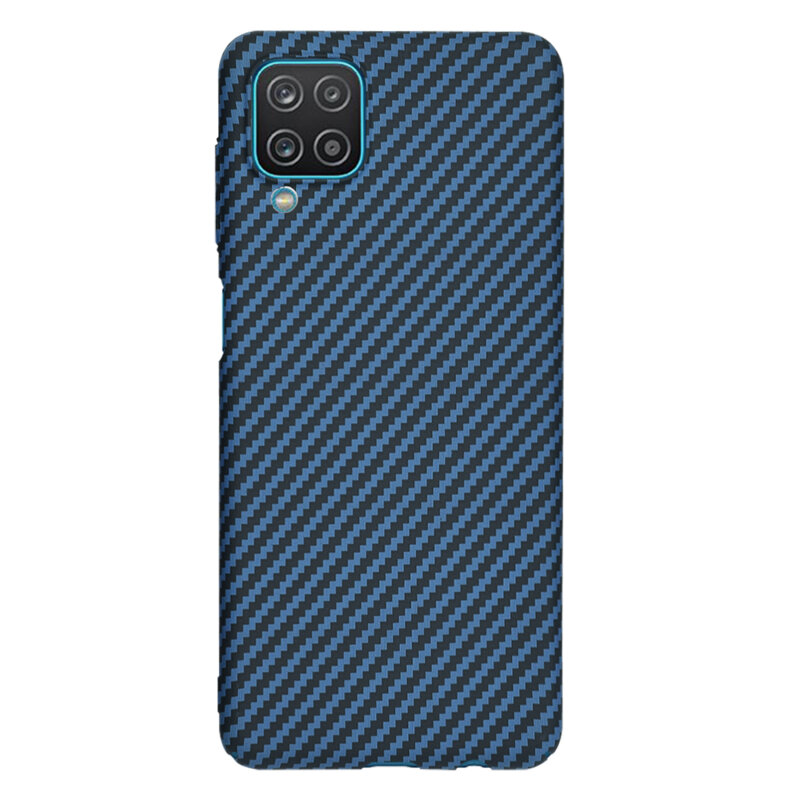 Husa Samsung Galaxy A12 Techsuit Carbonite FiberShell, cyan