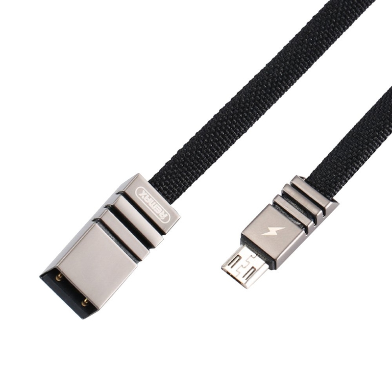 Cablu de date Micro-USB Remax Weave RC-081m - Negru