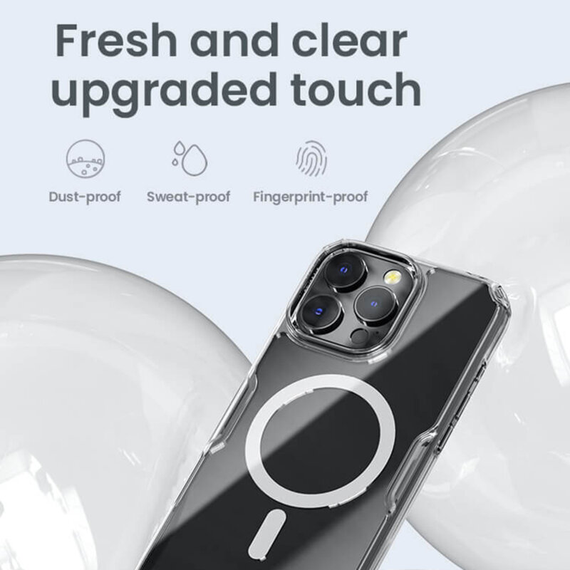 Husa iPhone 16 Pro Nillkin Nature Pro MagSafe, transparenta