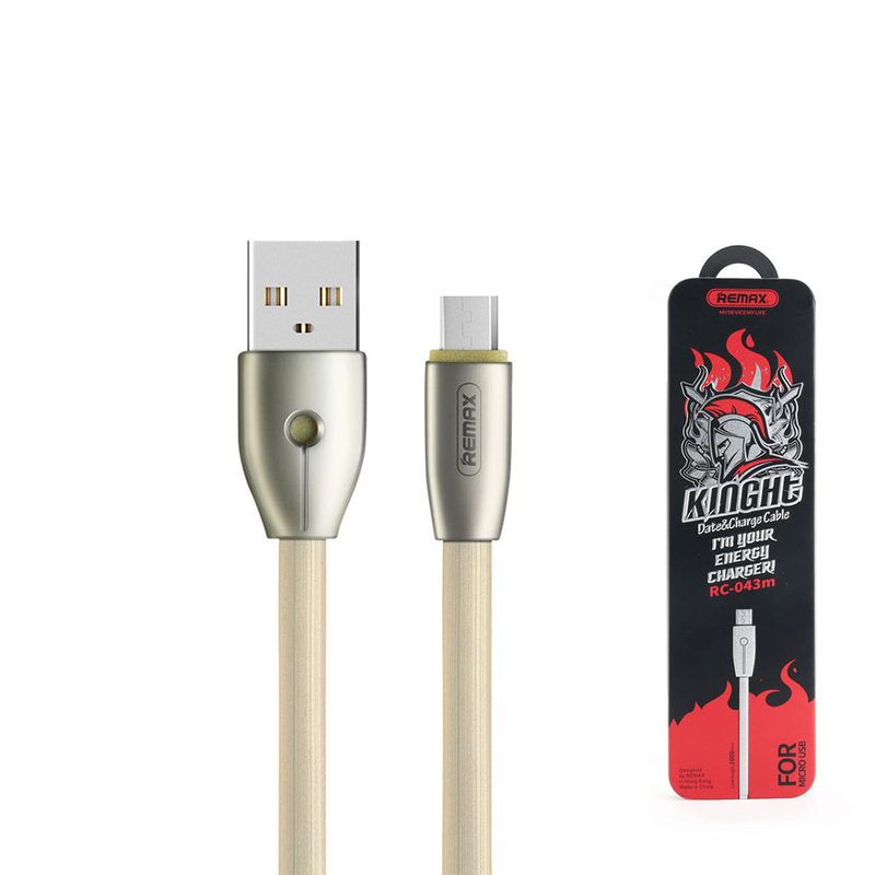 Cablu de date Micro-USB Remax Knight RC-043m - Auriu