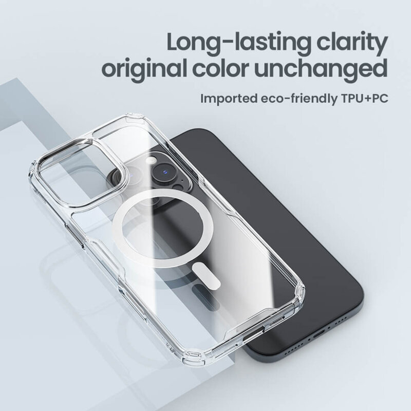 Husa iPhone 16 Pro Nillkin Nature Pro MagSafe, albastru