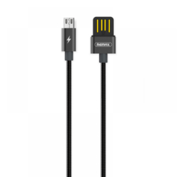 Cablu de date Micro-USB Remax Silver Serpent RC-080m - Negru