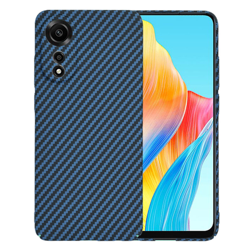 Husa Oppo A78 4G Techsuit Carbonite FiberShell, cyan
