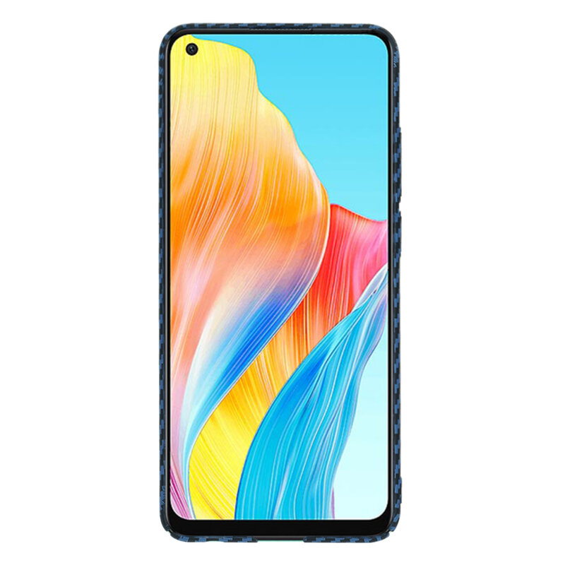 Husa Oppo A78 4G Techsuit Carbonite FiberShell, cyan