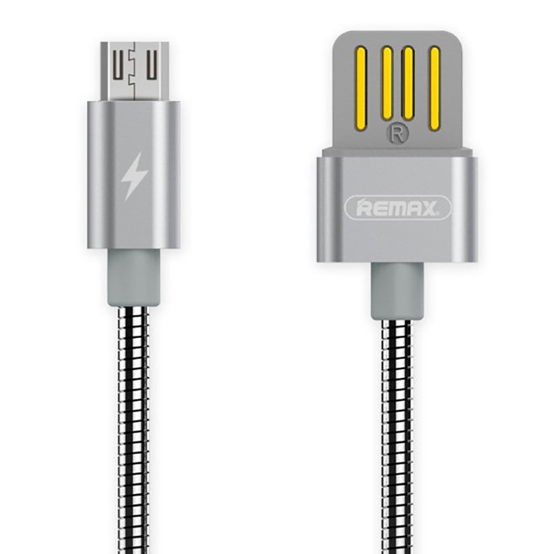 Cablu de date Micro-USB Remax Silver Serpent RC-080m - Argintiu