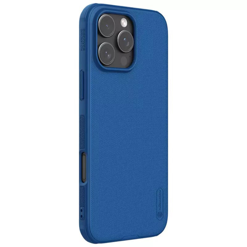 Husa iPhone 16 Pro Nillkin Super Frosted Shield Pro Magnetic, albastru