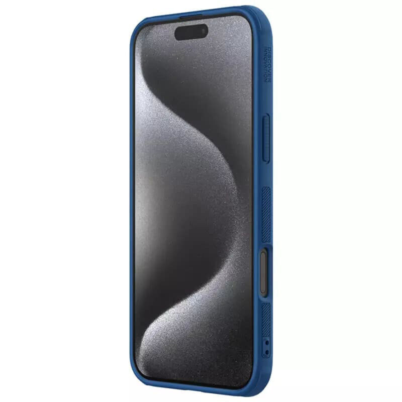Husa iPhone 16 Pro Nillkin Super Frosted Shield Pro Magnetic, albastru