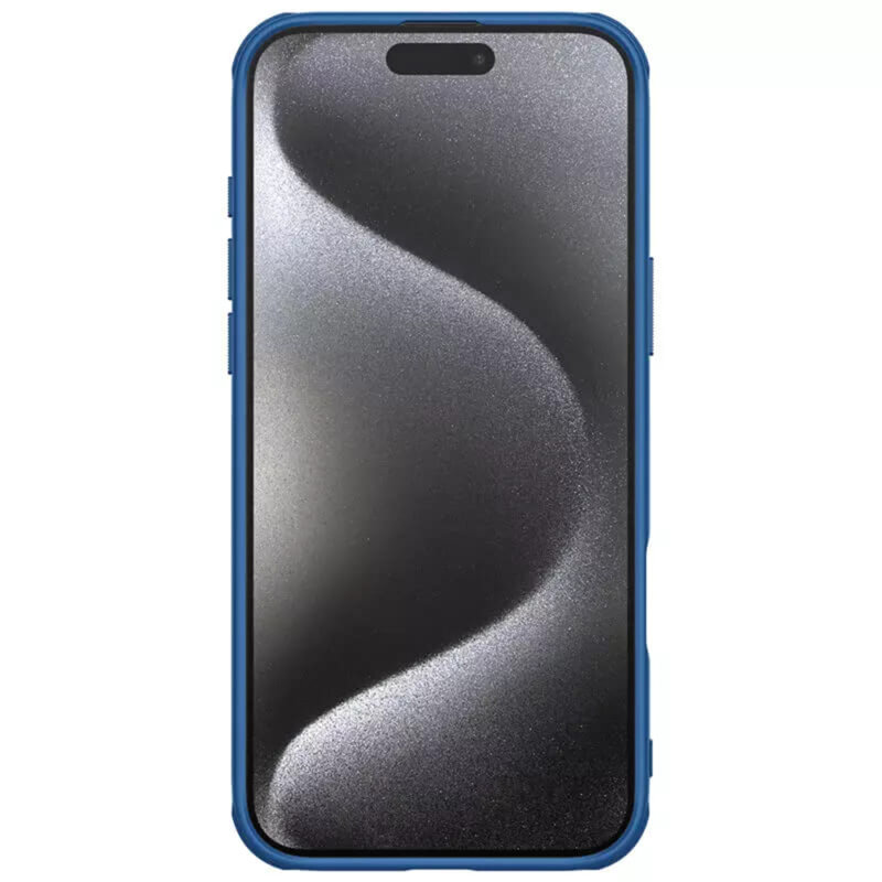 Husa iPhone 16 Pro Nillkin Super Frosted Shield Pro Magnetic, albastru