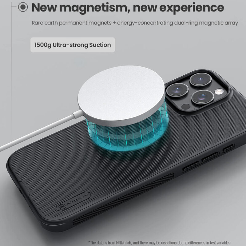 Husa iPhone 16 Pro Nillkin Super Frosted Shield Pro Magnetic, albastru
