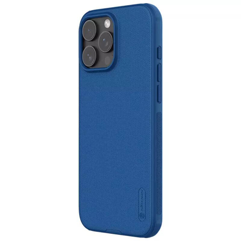 Husa iPhone 16 Pro Max Nillkin Super Frosted Shield Pro Magnetic, albastru