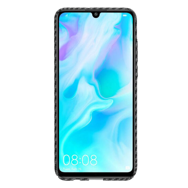 Husa Huawei P30 Lite New Edition Techsuit Carbonite FiberShell, negru
