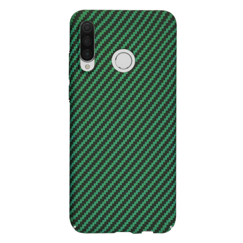 Husa Huawei P30 Lite New Edition Techsuit Carbonite FiberShell, verde