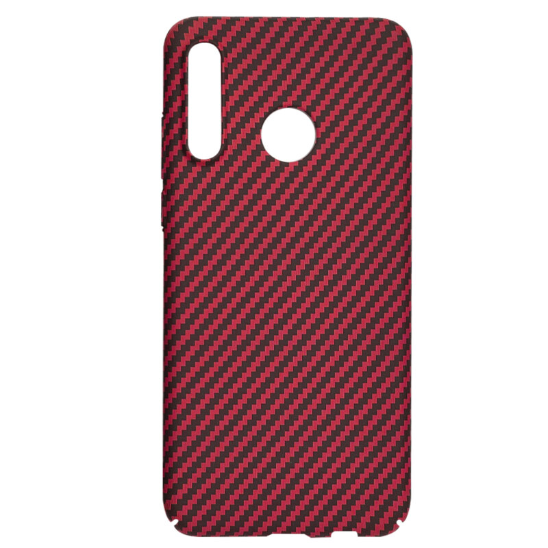Husa Huawei P30 Lite Techsuit Carbonite FiberShell, rosu