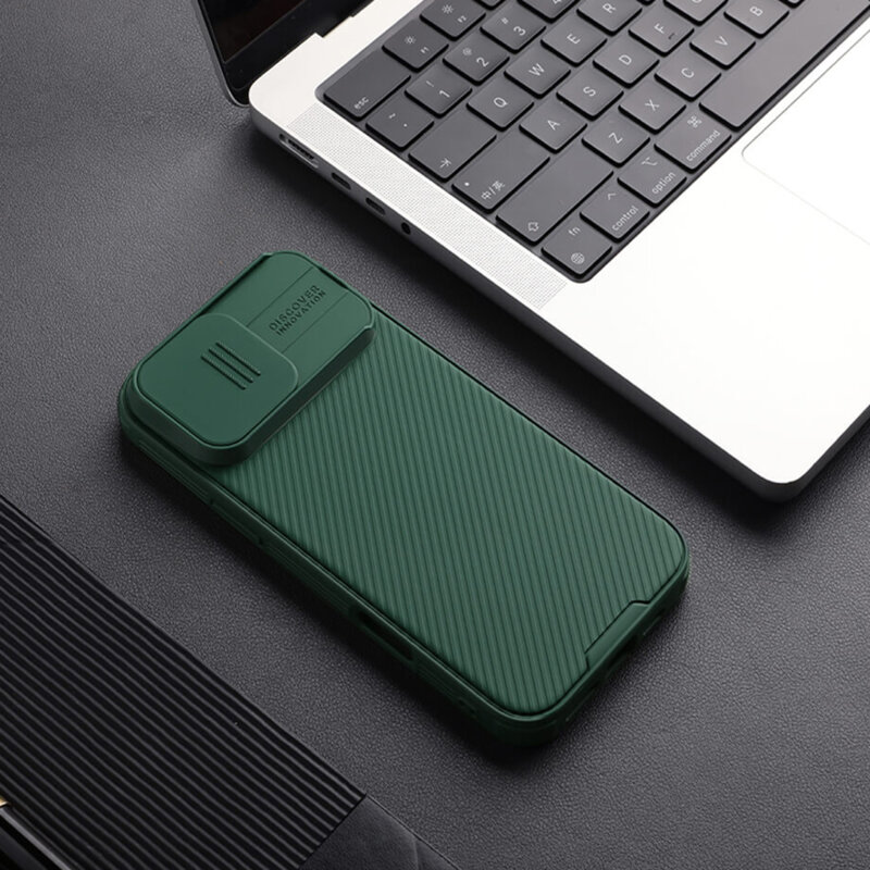 Husa iPhone 16 Pro Max Nillkin CamShield Pro Magnetic, verde