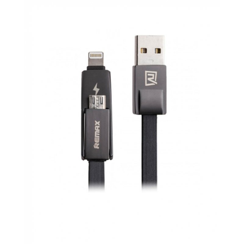 Cablu De Date 2in1Lightning/ Micro-USB Remax RC-042t  - Negru