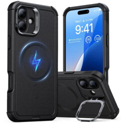 Husa iPhone 16 ESR Cyber Armor Kickstand, negru