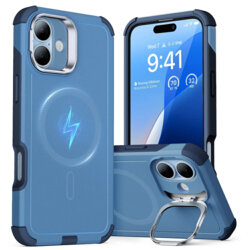Husa iPhone 16 ESR Cyber Armor Kickstand, albastru