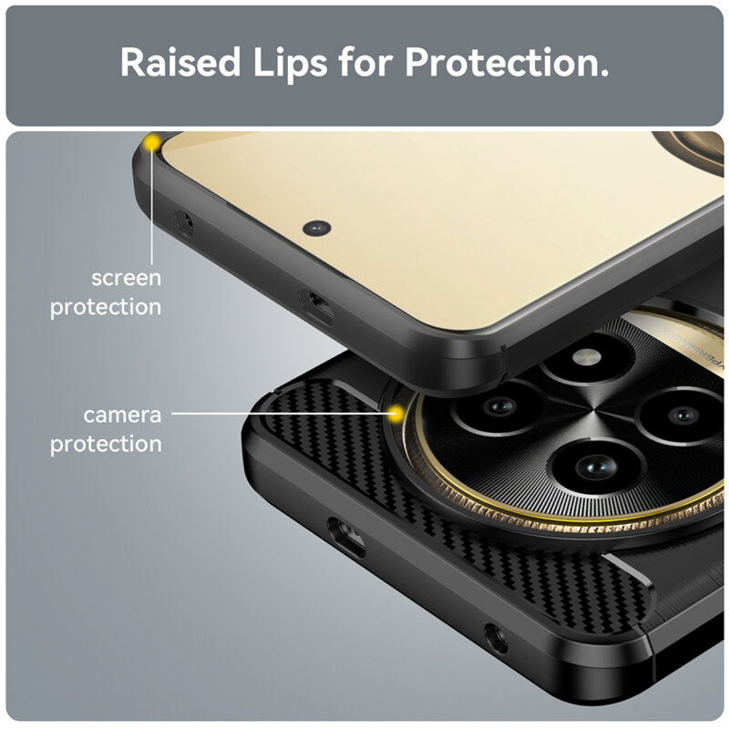Husa Realme 13 Pro Techsuit Carbon Silicone, negru