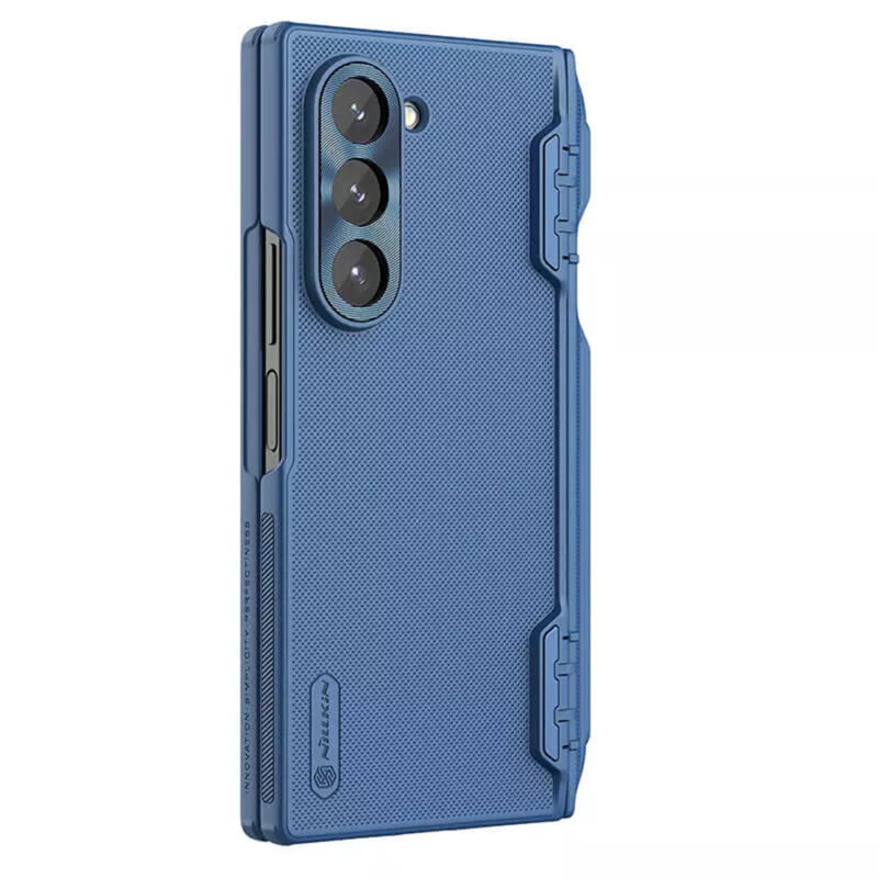 Husa Samsung Galaxy Z Fold6 Nillkin Super Frosted Shield Pen, albastru