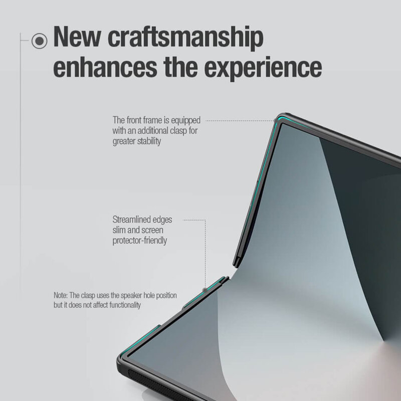 Husa Samsung Galaxy Z Fold6 Nillkin Super Frosted Shield Pen, albastru