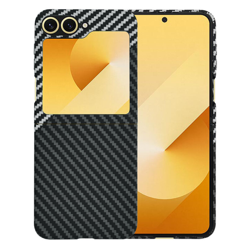 Husa Samsung Galaxy Z Flip6 Techsuit Carbonite FiberShell, gri