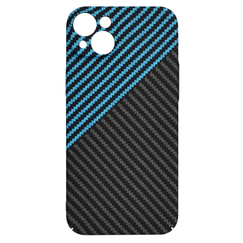 Husa iPhone 15 Plus Techsuit Carbonite FiberShell, bleu