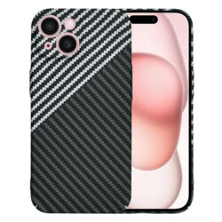 Husa iPhone 15 Techsuit Carbonite FiberShell, gri